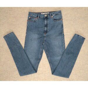 ASOS Women's Stretch Skinny Jeans Blue Denim High Rise 28/36 Actual US 26x32
